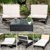 Melko vielseitiges Gartenmöbel-Set – Sonnenliege, Sitzbank oder Zwei Stühle mit Rückenlehne, mit Tisch aus Polyrattan, Gartenliege robust und wetterfest, Schwarz - 7