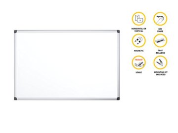 Bi-Office Magnetische Maya Whiteboard, Aluminiumrahmen, 240x120cm - 2